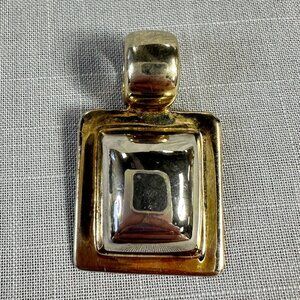 Vintage Sterling Silver Two Tone Pendant